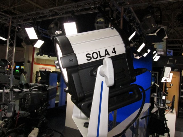 LitePanels' new Sola 4 LED fresnel light.
