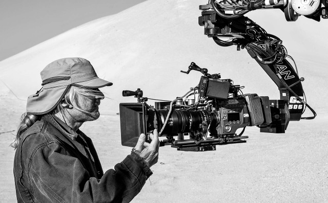 Claudio Miranda, ASC with Sony F65, Fujinon Premier 24-180 Zoom, Cinematography Electronics Cine Tape Measure, Chapman G3 Head Photo © David James, Universal Pictures