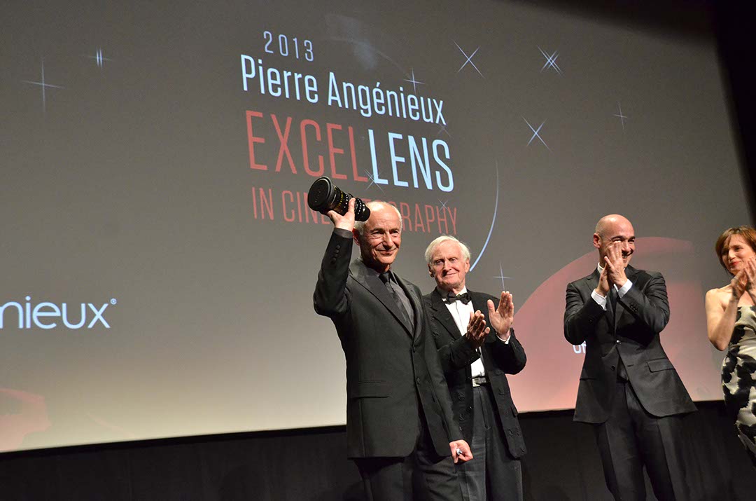 Philippe Rousselot, ASC, AFC receiving the first Angenieux ExcelLens Award for Cinematography at Cannes